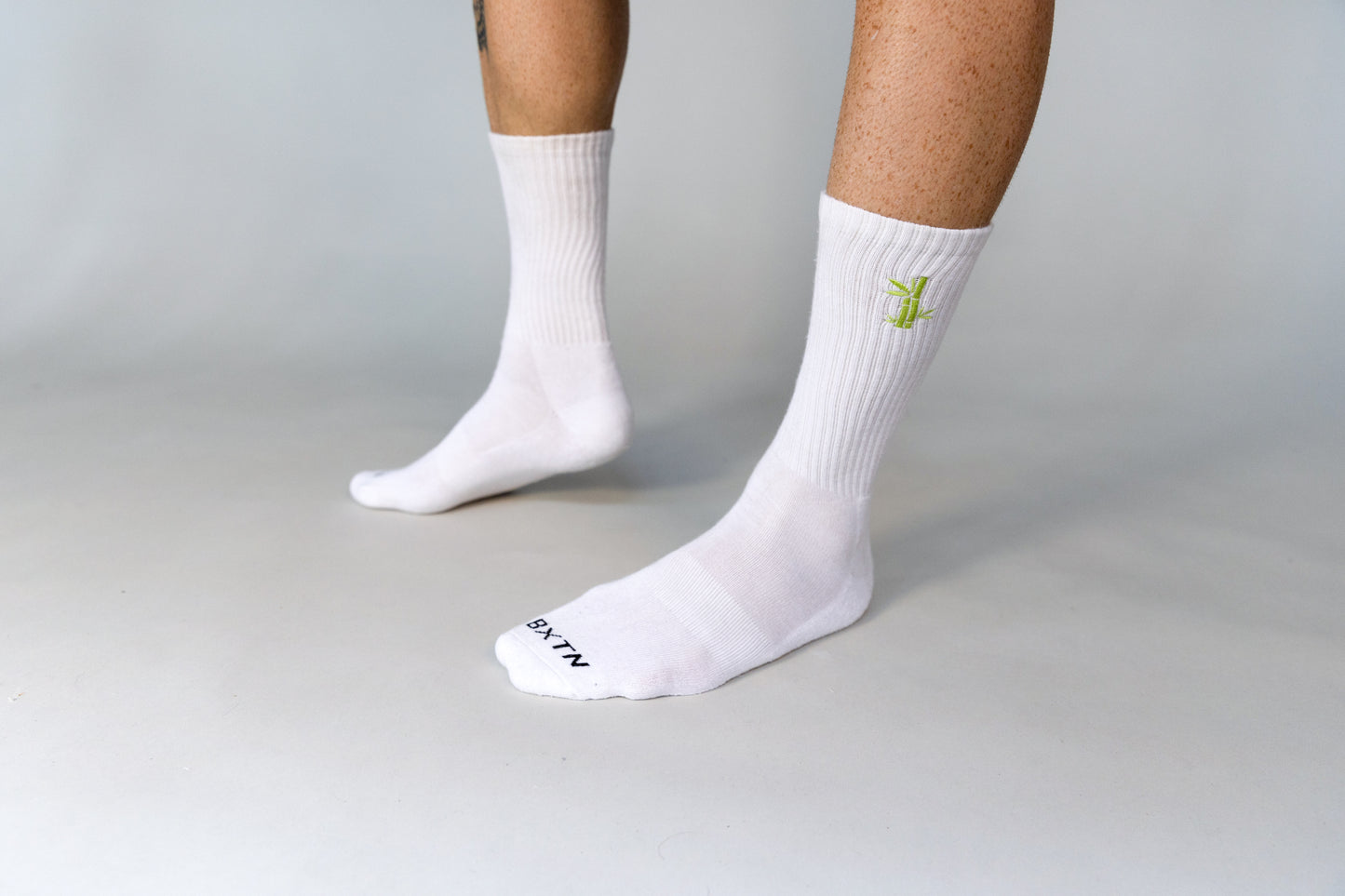 Sportsocken - Bio-Baumwolle, weiß mit 🎋-Logo